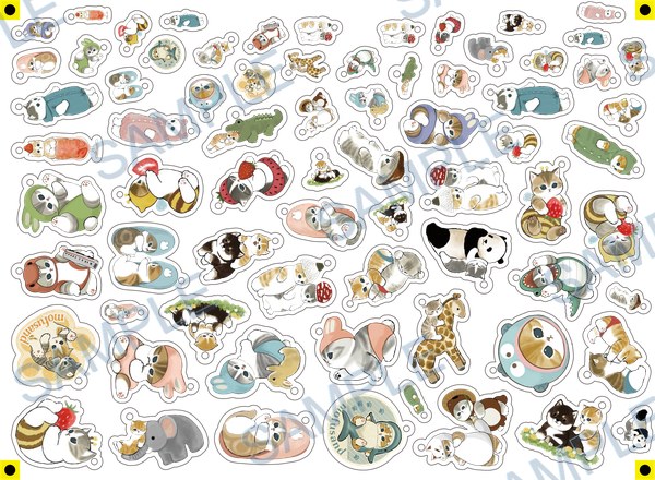 cat, dog, panda, elephant, giraffe A-128-K
