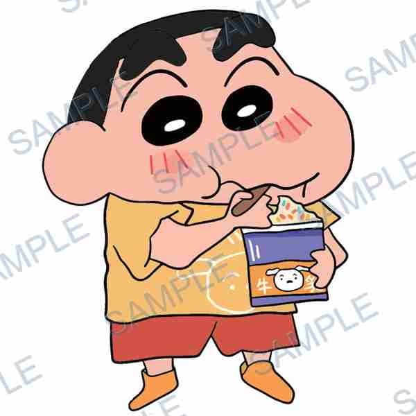 shin chan, ice cream, cup, spoon, food Decal design B-3832