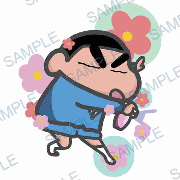 shin chan, crayon shin chan, flower, blossom, pink Decal design B-3839
