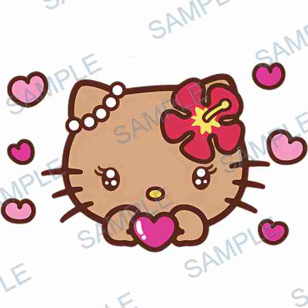 hello kitty, sanrio, cat, flower, heart Decal design B-3949