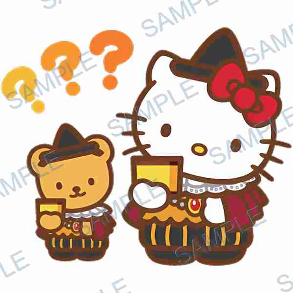hello kitty, charmmy kitty, sanrio, witch hat, question mark Decal design B-3982