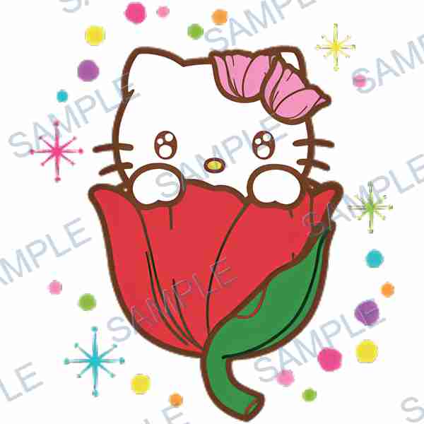 hello kitty, sanrio, cat, flower, tulip Decal design B-4006