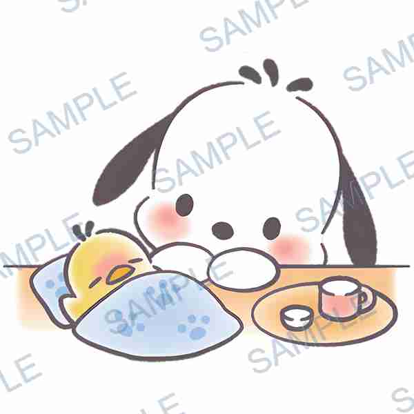pochacco, chick, sanrio, dog, baby Decal design B-4032
