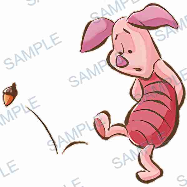 piglet, disney, acorn, pig, pink Decal design B-4067