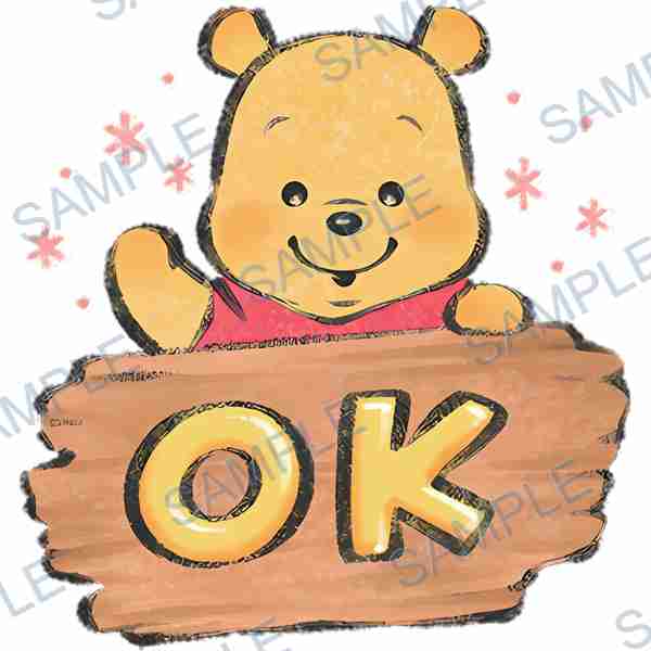 winnie the pooh, disney, sign, text, ok Decal design B-4116