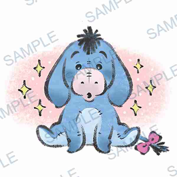 eeyore, disney, donkey, bow, stars Decal design B-4121