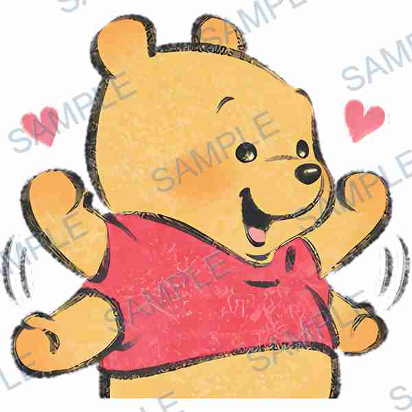 winnie the pooh, disney, bear, heart, shirt Decal design B-4125