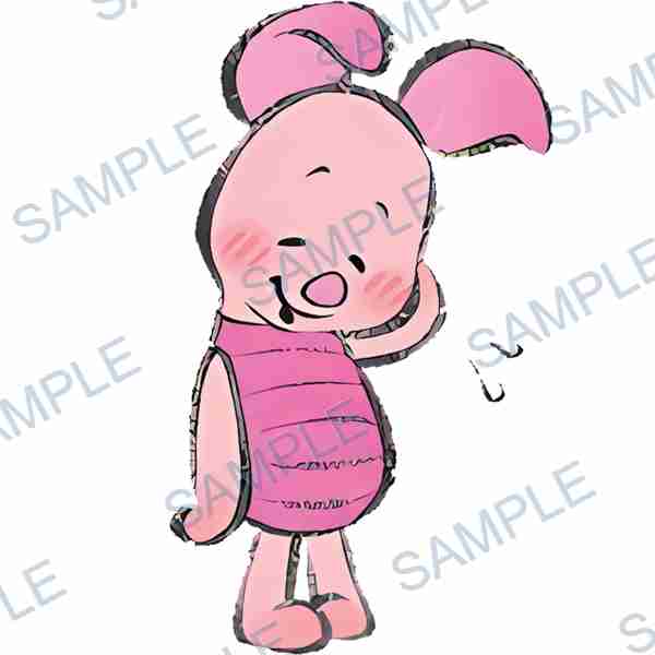 piglet, disney, pig, vest, pink Decal design B-4126