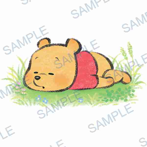 winnie the pooh, disney, bear, grass, flowers Decal design B-4144