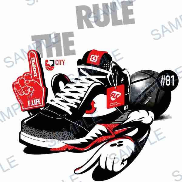 dallas mavericks, nba, sneaker, basketball, foam finger DTF design D-7319