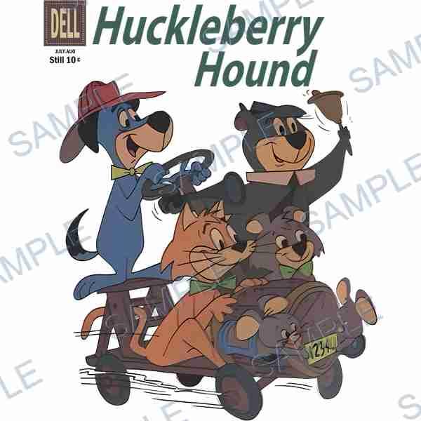 huckleberry hound, yogi bear, quick draw mcgraw, snagglepuss, hanna-barbera DTF design D-7858