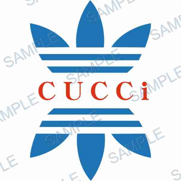 logo, text, cucci, blue, red DTF design D-7881