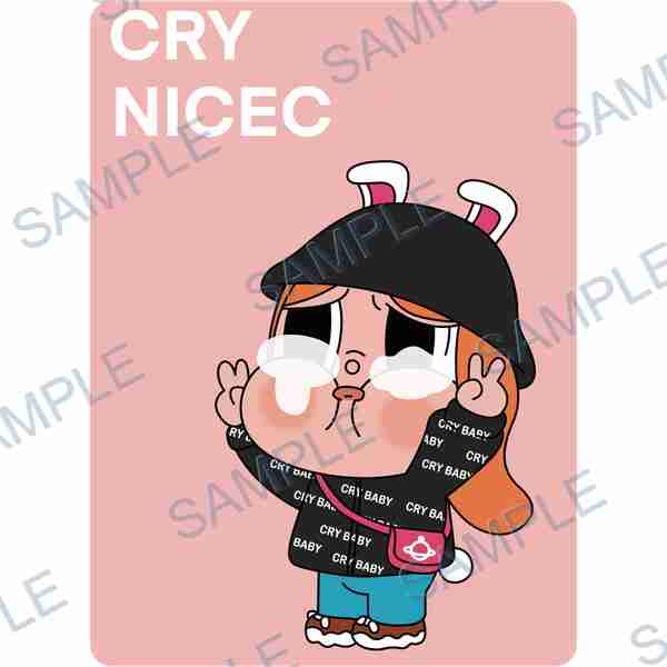 bunny, text, cry baby, jacket, bag DTF design D-7888