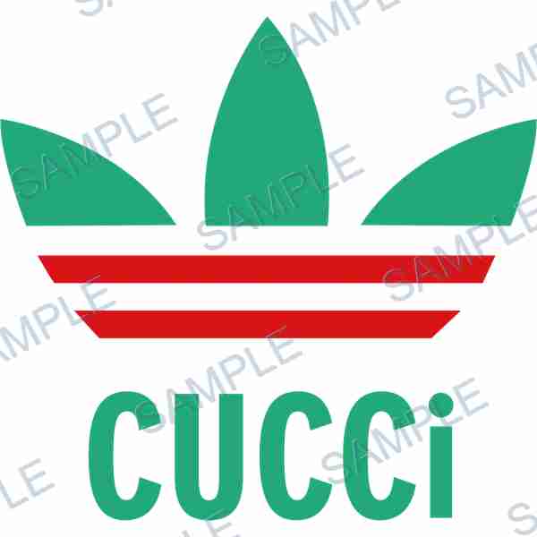 logo, text, cucci, green, red DTF design D-7894