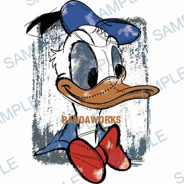 donald duck, disney, duck, bow tie, hat DTF design D-8006