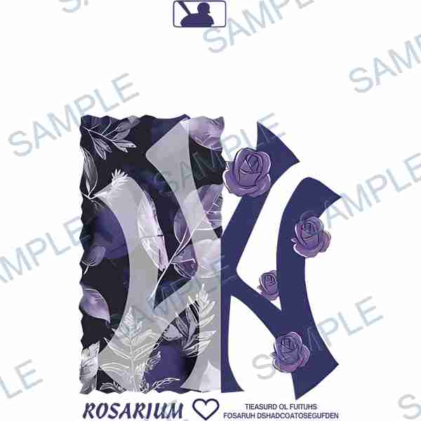 yankees, mlb, rose, leaves, text DTF design D-8055