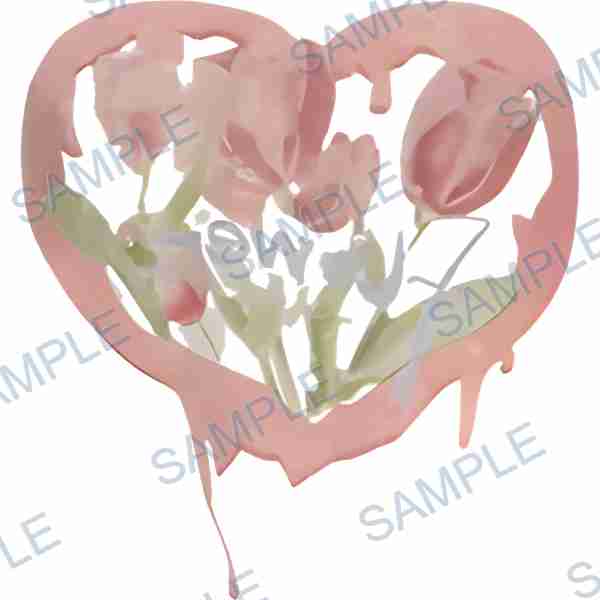 heart, tulips, flowers, text, pink D-8266