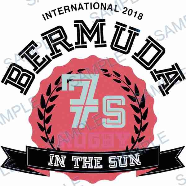 bermuda, rugby, wreath, banner, text DTF design D-8276