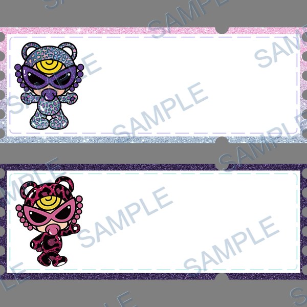hysmini, hys teric glamour, 名前シール, name stickers, sticky notes DTF design D-8356