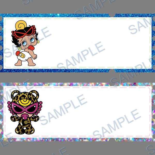 hysmini, hys teric glamour, 名前シール, name stickers, sticky notes DTF design D-8360