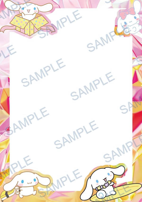 cinnamoroll, sanrio, gift box, surfboard, flower necklace Acrylic design F-286