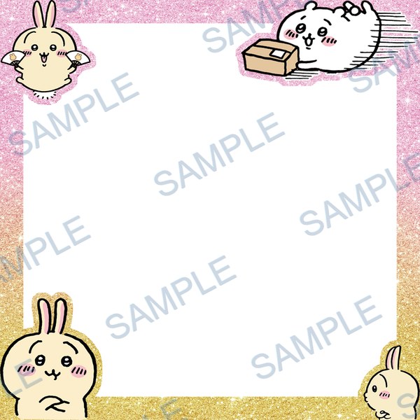 bunny, hamster, box, paper fan, pink Acrylic design F-438