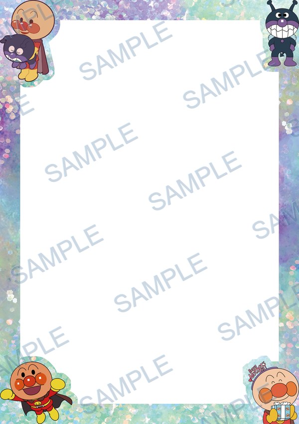 anpanman, baikinman, border, frame, gift Acrylic design F-605