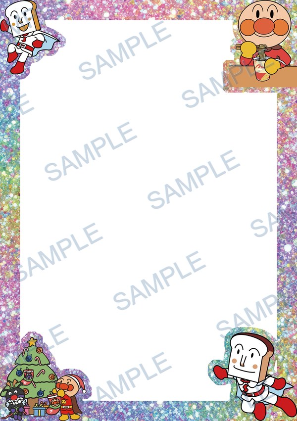 anpanman, shokupanman, christmas tree, gifts, bread Acrylic design F-614