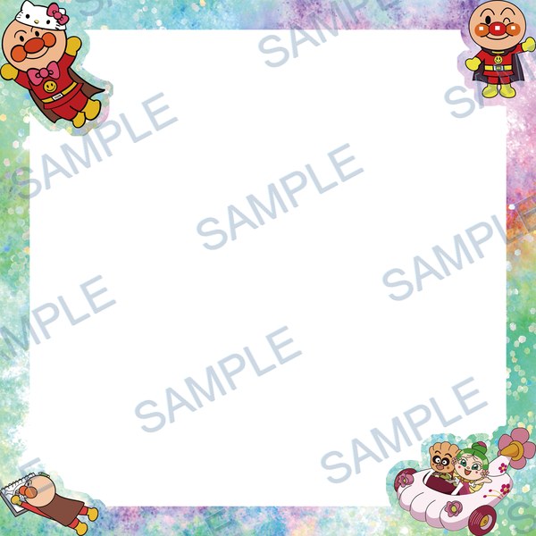anpanman, hello kitty, sanrio, car, drawing Acrylic design F-681