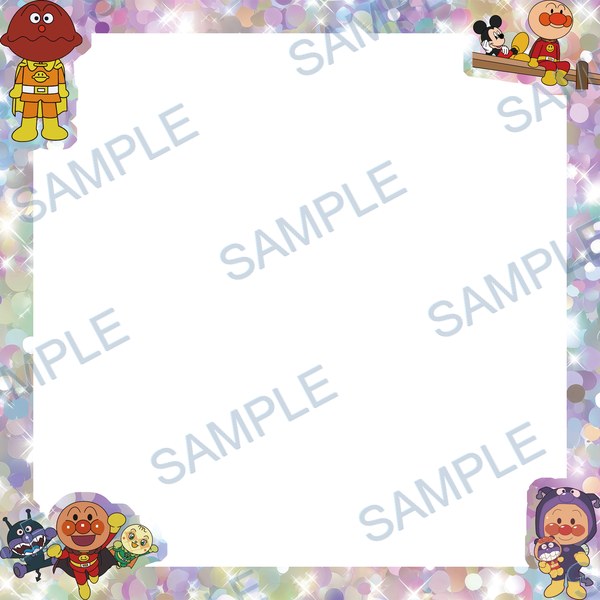 anpanman, mickey mouse, baikinman, disney, frame F-694
