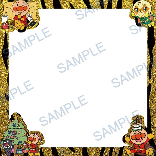anpanman, baikinman, christmas tree, gift, drink Acrylic design F-703