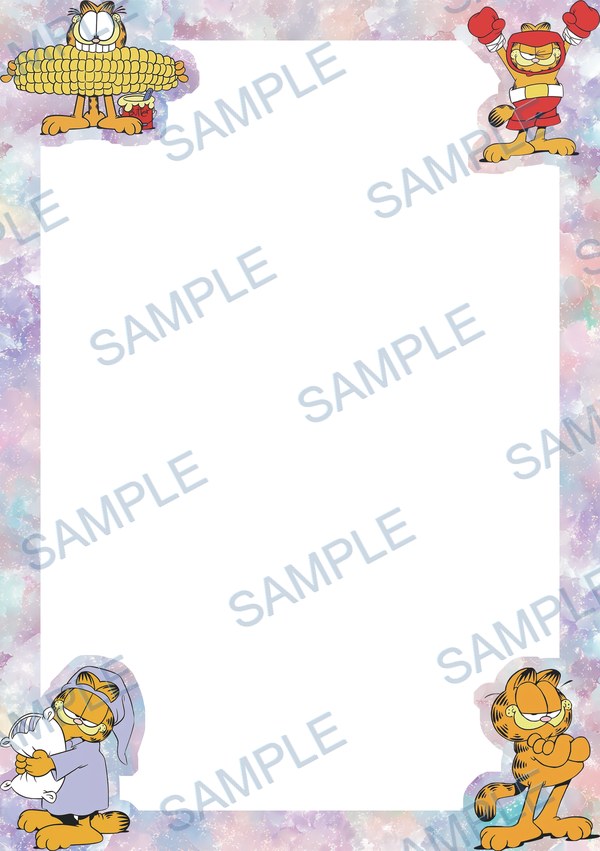 garfield, corn, pillow, boxing gloves, sleep mask Acrylic design F-729