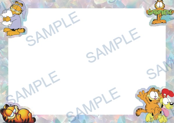 garfield, cat, dog, pillow, text Acrylic design F-743
