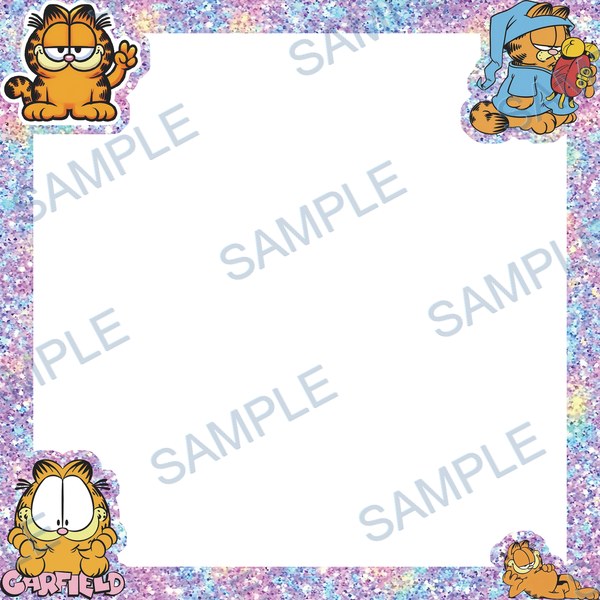 garfield, cat, text, purple, pink Acrylic design F-750
