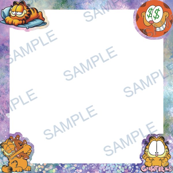 garfield, cat, dog, money, pillow Acrylic design F-751