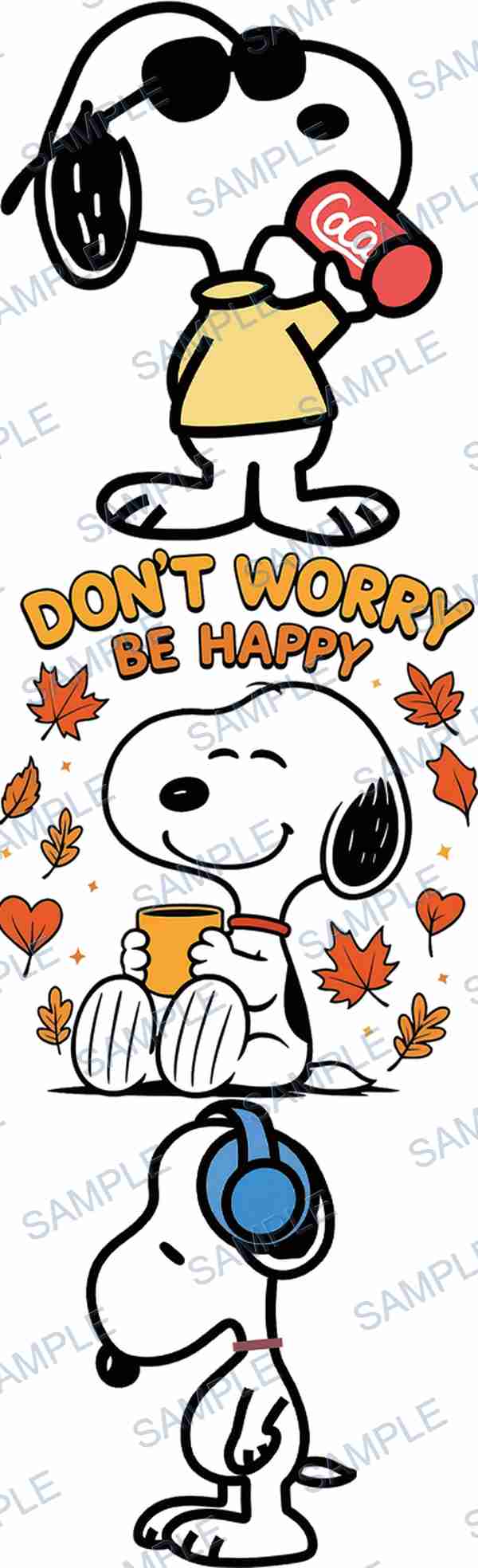 snoopy, peanuts, can, logo, coffee cup Pen Wrap design P-17933