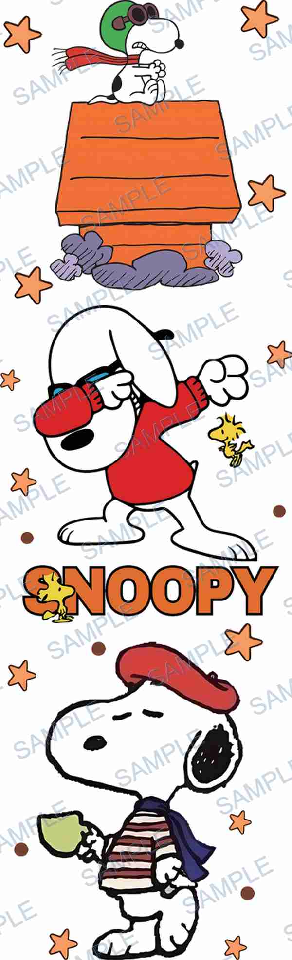 snoopy, woodstock, peanuts, doghouse, scarf Pen Wrap design P-17934