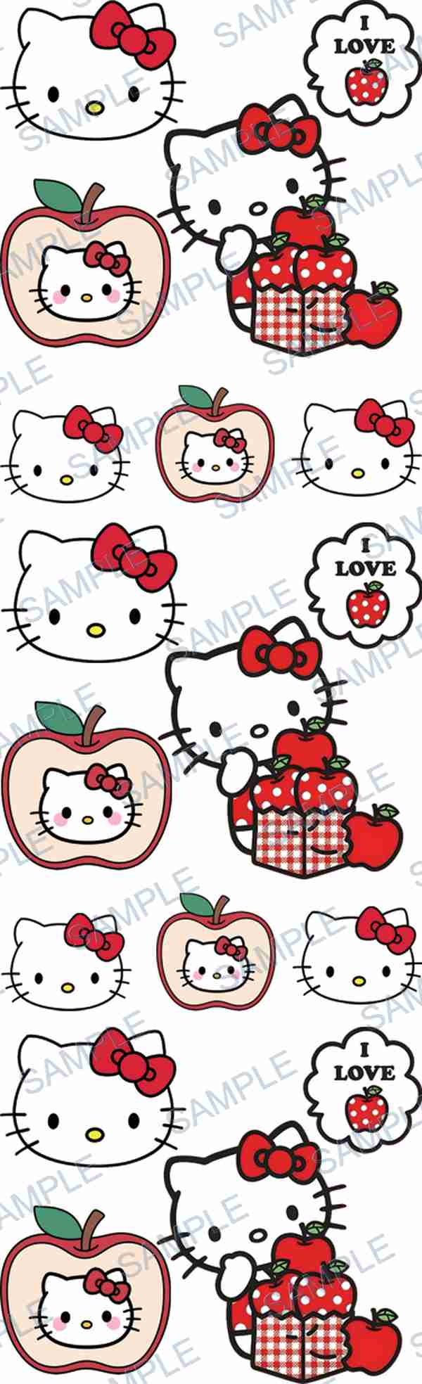 hello kitty, sanrio, apple, bow, gift box Pen Wrap design P-18061