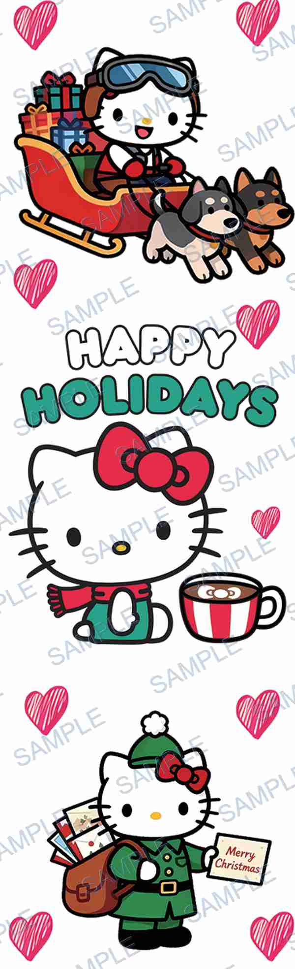 hello kitty, sanrio, dog, sleigh, gifts Pen Wrap design P-18088
