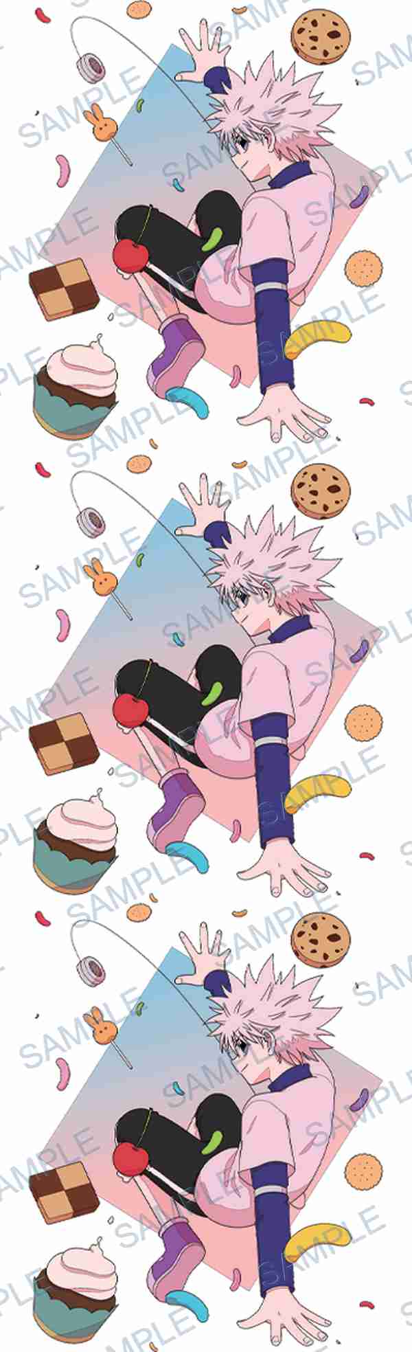 killua, hunter x hunter, cupcake, cookie, yo-yo Pen Wrap design P-18109
