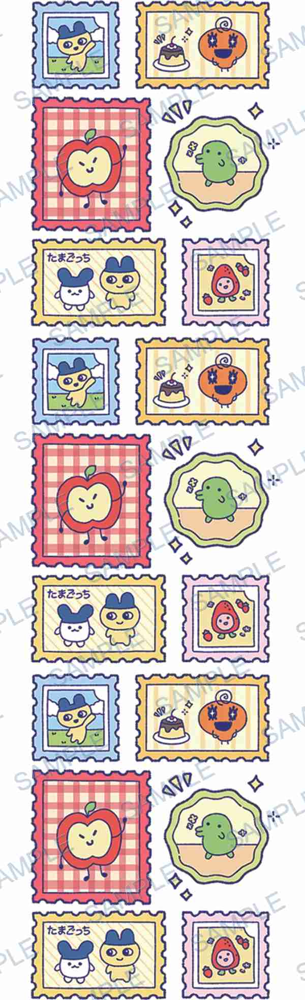 tamagotchi, apple, pudding, pumpkin, strawberry Pen Wrap design P-18278