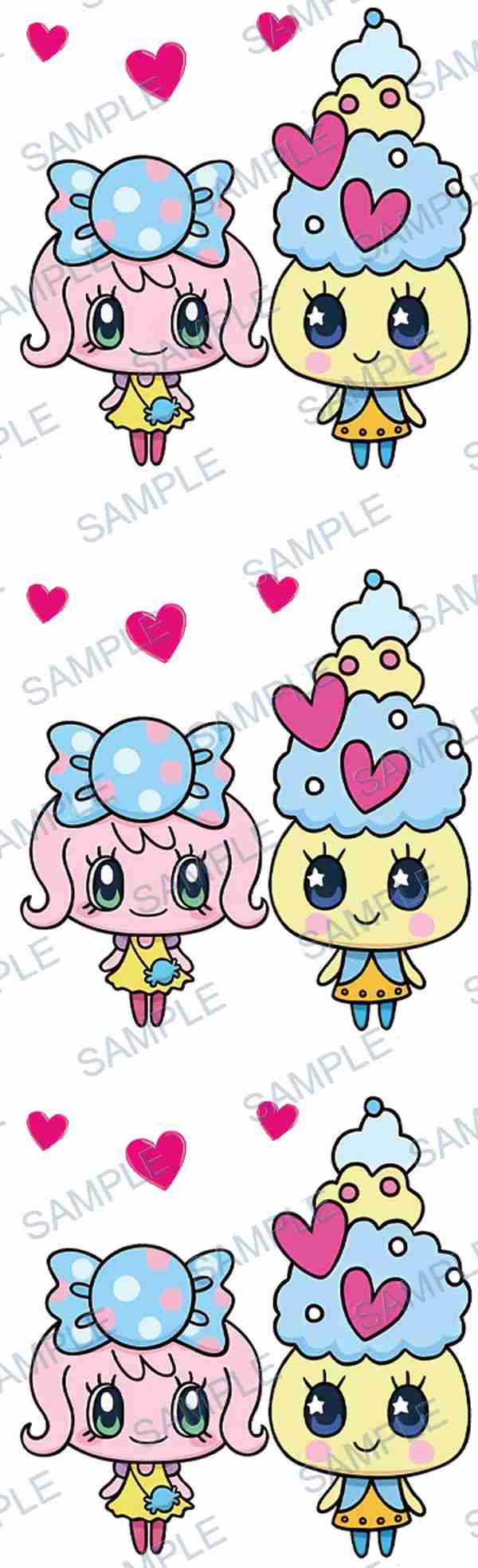candy, hearts, cupcake, pink, baby blue Pen Wrap design P-18285