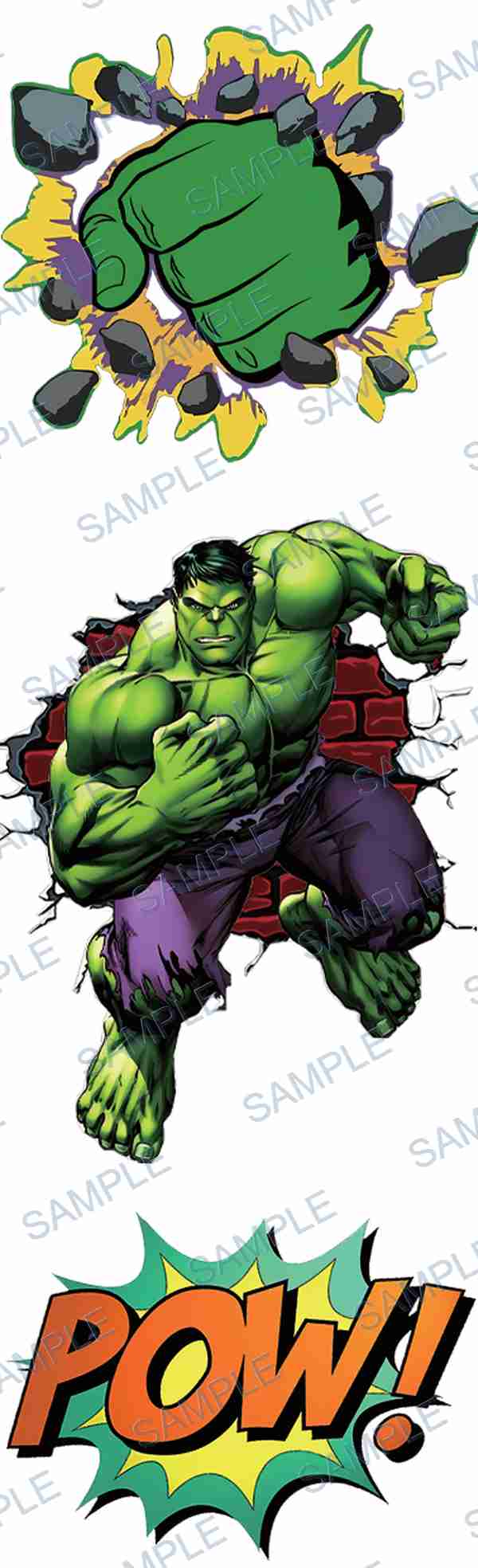 hulk, marvel, fist, rock, brick wall Pen Wrap design P-18398