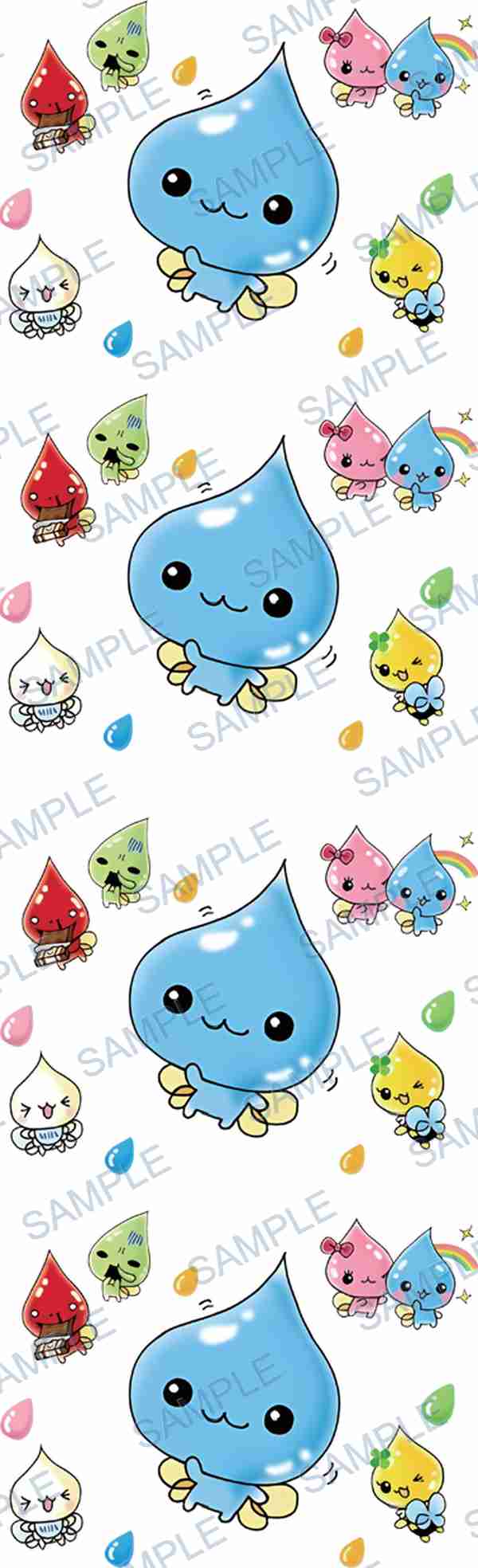 water drop, rain, tears, clover, rainbow Pen Wrap design P-18406
