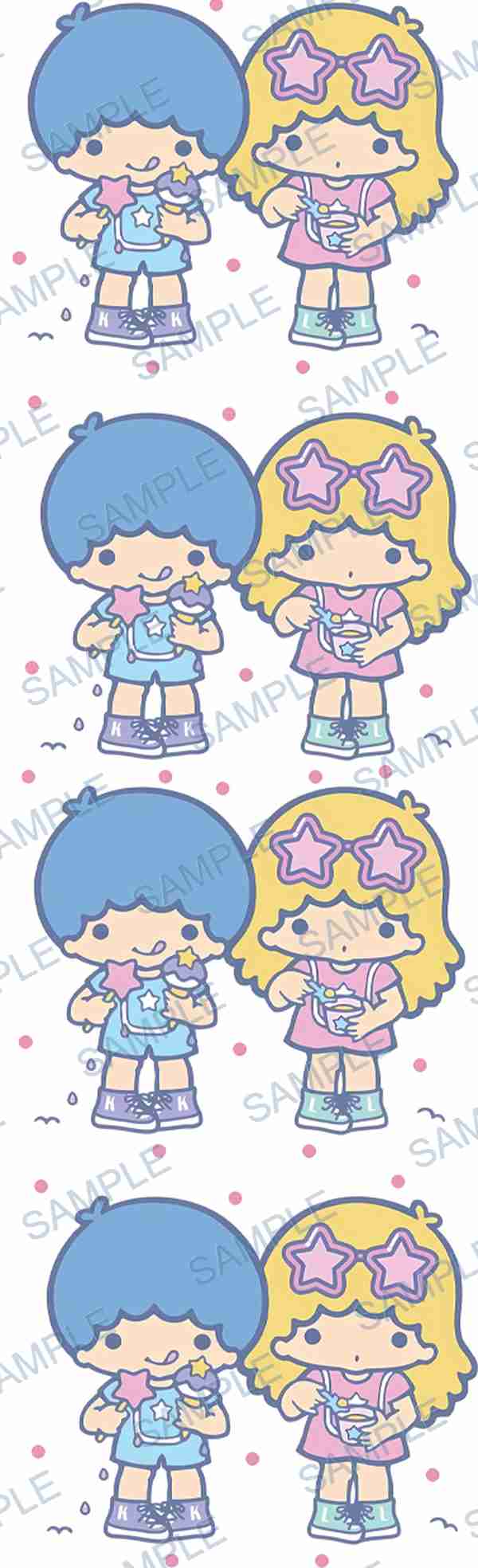 kiki, lala, sanrio, ice cream, star Pen Wrap design P-18500