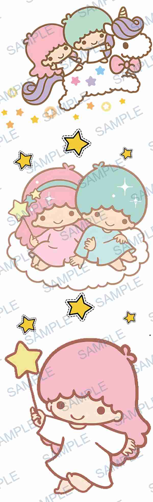 little twin stars, sanrio, unicorn, stars, cloud Pen Wrap design P-18508