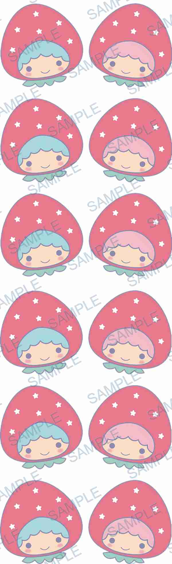strawberry, star, face, headwear, pink Pen Wrap design P-18509