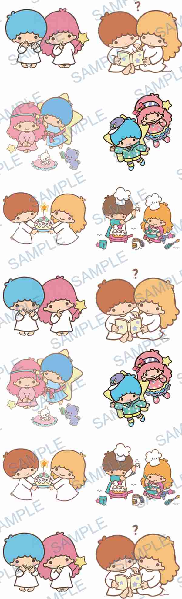 kiki, lala, sanrio, cake, book Pen Wrap design P-18511