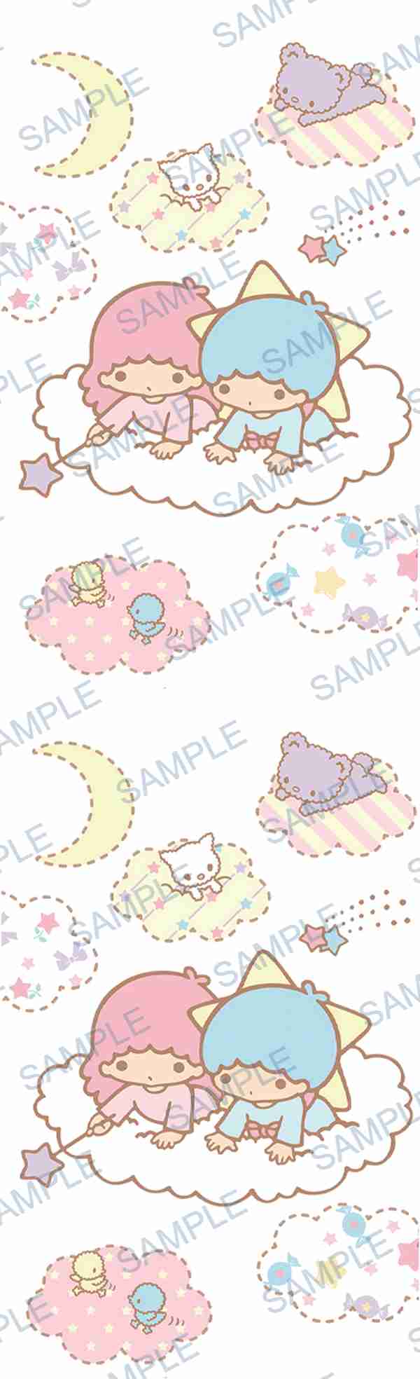 little twin stars, sanrio, cloud, moon, star Pen Wrap design P-18512