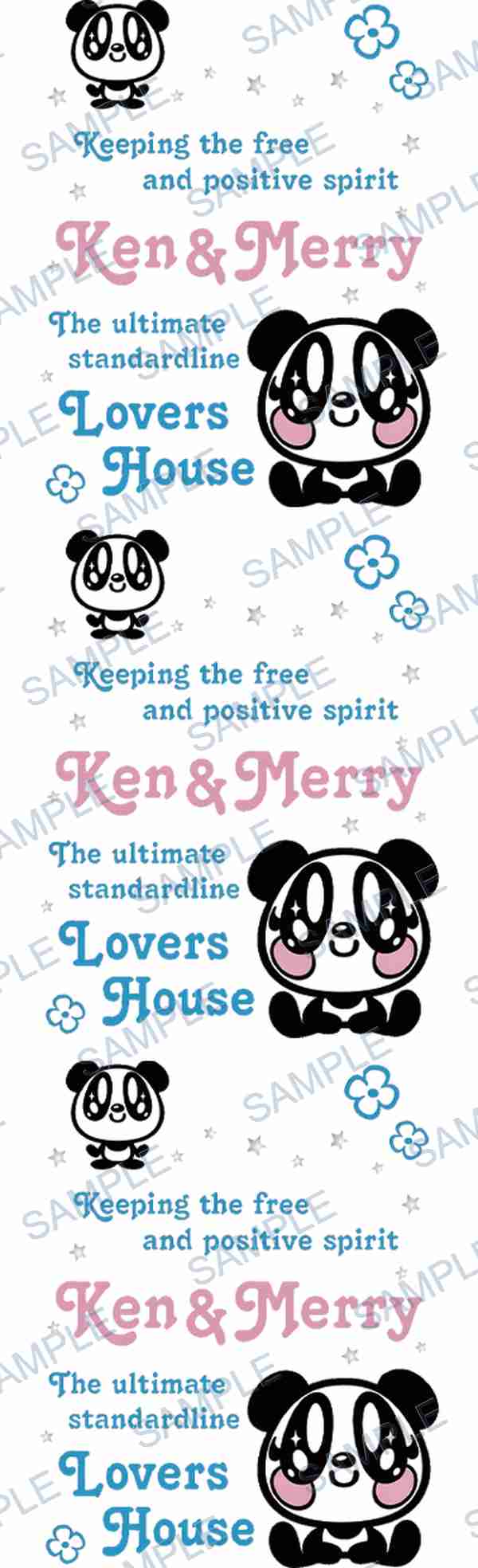 panda, flower, star, text, quote Pen Wrap design P-18523